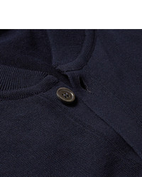 Cardigan en tricot bleu marine Incotex