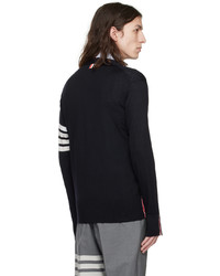 Cardigan en tricot bleu marine Thom Browne