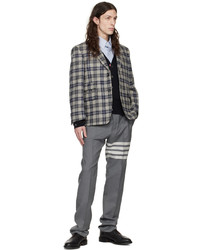 Cardigan en tricot bleu marine Thom Browne