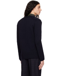 Cardigan en tricot bleu marine Comme des Garcons Homme Deux