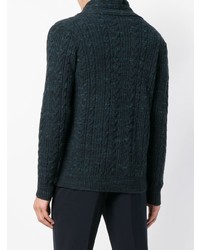 Cardigan en tricot bleu marine Roberto Collina