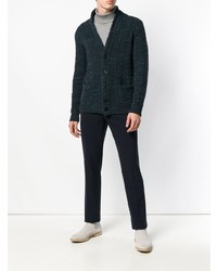 Cardigan en tricot bleu marine Roberto Collina