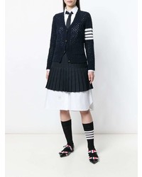 Cardigan en tricot bleu marine Thom Browne