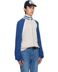 Cardigan en tricot bleu Kijun