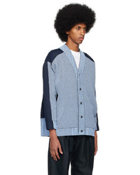 Cardigan en tricot bleu Rito Structure