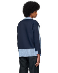 Cardigan en tricot bleu Rito Structure