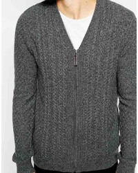 Cardigan en tricot gris foncé Asos