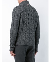 Cardigan en tricot gris foncé Thom Browne