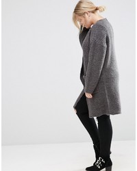 Cardigan en tricot gris foncé Asos