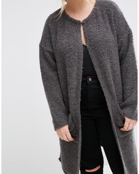 Cardigan en tricot gris foncé Asos