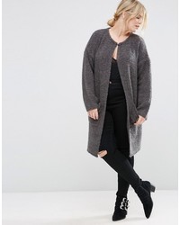 Cardigan en tricot gris foncé Asos