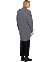 Cardigan en tricot gris foncé Rito Structure