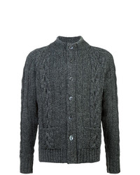 Cardigan en tricot gris foncé Thom Browne