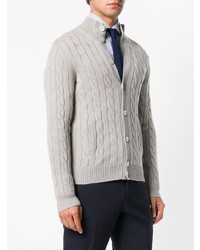 Cardigan en tricot gris Barba