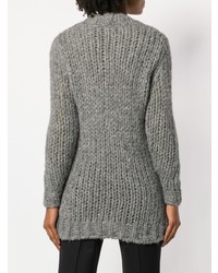 Cardigan en tricot gris Roberto Collina