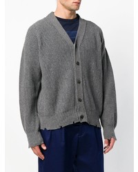 Cardigan en tricot gris MSGM