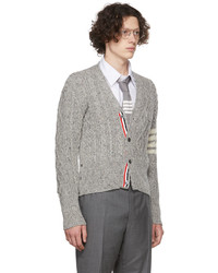 Cardigan en tricot gris Thom Browne