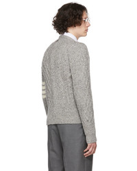 Cardigan en tricot gris Thom Browne