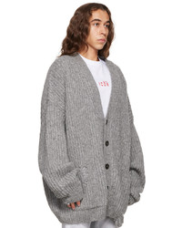 Cardigan en tricot gris DSQUARED2