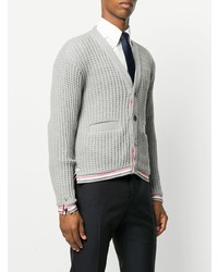 Cardigan en tricot gris Thom Browne