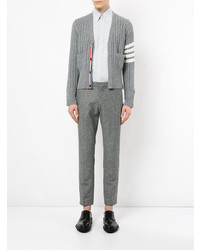 Cardigan en tricot gris Thom Browne