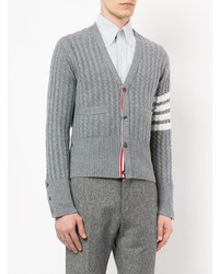 Cardigan en tricot gris Thom Browne