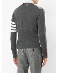 Cardigan en tricot gris Thom Browne