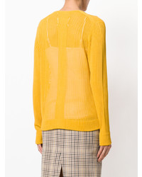 Cardigan en tricot jaune Maison Margiela