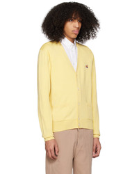 Cardigan en tricot jaune MAISON KITSUNÉ