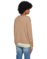 Cardigan en tricot marron clair John Elliott