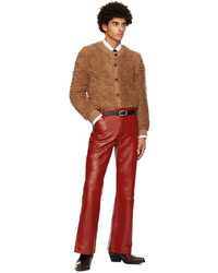 Cardigan en tricot marron clair Ernest W. Baker