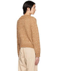 Cardigan en tricot marron clair Namacheko