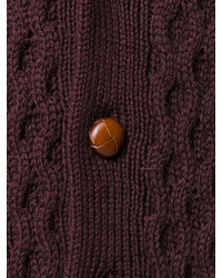 Cardigan en tricot marron foncé Maison Margiela
