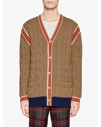 Cardigan en tricot marron Gucci