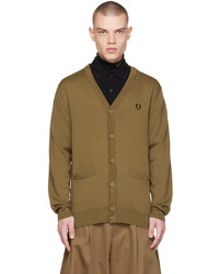 Cardigan en tricot marron Fred Perry