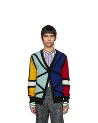 Cardigan en tricot multicolore