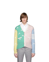 Cardigan en tricot multicolore Thom Browne