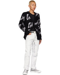 Cardigan en tricot noir et blanc Givenchy