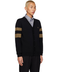 Cardigan en tricot noir Fred Perry