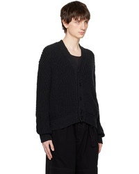 Cardigan en tricot noir Lemaire