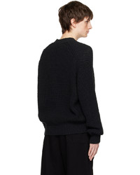 Cardigan en tricot noir Lemaire