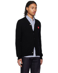 Cardigan en tricot noir Comme Des Garcons Play