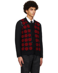 Cardigan en tricot noir Ernest W. Baker