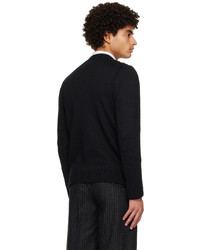 Cardigan en tricot noir Ernest W. Baker