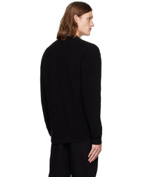 Cardigan en tricot noir Lemaire