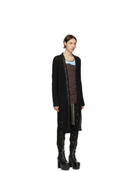 Cardigan en tricot noir Rick Owens