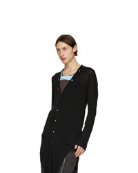 Cardigan en tricot noir Rick Owens