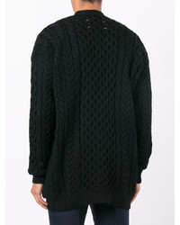 Cardigan en tricot noir Maison Margiela