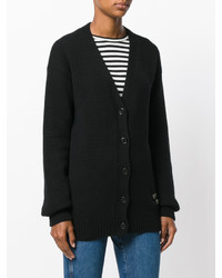 Cardigan en tricot noir Saint Laurent