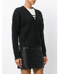 Cardigan en tricot noir Saint Laurent